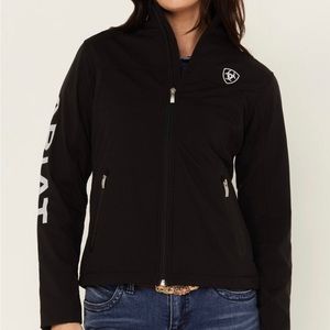 Ariat Womens Black Softshell Zip-Up Jacket